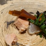 日本料理 徳専 - あん肝と奈良漬けの組み合わせも
      味わいが締まって良い感じ❕