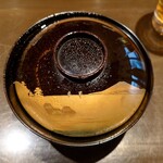 日本料理 徳専 - ▷お椀
      貝柱とそら豆の真丈餡のみぞれ仕立てになります
      との説明。