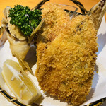 いけす料理 魚庄 - アジフライ。