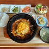 Yakiniku Kankoku Ryouri Tougarashi Ichimaruichi - ローストガーリックハンバーグ定食