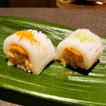 大宮 寿司 いし山 - イカ雲丹(雲丹塩・わさび塩)