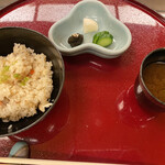 京懐石 螢 - お食事（鯛と根菜のご飯）