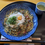 Youmenya Goemon - 納豆とカリカリベーコンのスパゲッティー