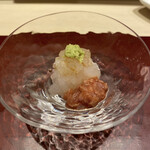 Sushi Otowa - 甘海老と鯛の酒盗