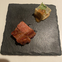 神田 雲林 - 焼き豚肉、湯葉巻き。