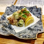 割烹一文 - 下津位蛸の天麩羅