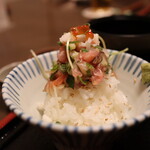 割烹 たま笹 - 花小町弁当、ミニ海鮮丼(2023年2月)