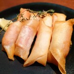 Restaurant & Wines ARISTA - イベリコ豚の粗挽きソーセージ 春巻き仕立 2023年2月