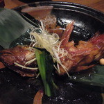 2013.6）キンキの煮付け（１６００円）。甘いたれがよく染みこんでいます