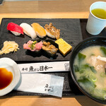 Sushi Uogashi Nihonichi - 大名椀あら汁セット（750円）