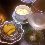 福政 - うに、しめじの茶碗蒸し