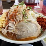 ラーメン もっけだの - 2023.2.1～冬季限定『旨辛ラーメン炎山ニンニク野菜マシマシ』