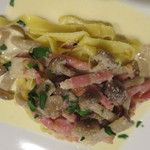 ポルトフィーノ - 本日のクリームパスタ。きのことベーコン