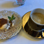 Ristorante IL PRINCIPE - ティラミスとホットコーヒー♪