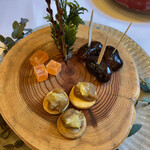 Ristorante IL PRINCIPE - 紫花豆のグラッセ、柚子のビスコッティなど(good‼️)