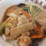 大阪王将 - 中華丼（小）、アップ