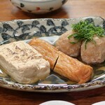 大八 - 焼き豆腐、ごぼてん、鶏だんご