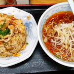 福しん - 肉チャーハン690円、おともラーメン+120円