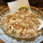 鳥半・魚半 - 桜エビのかき揚げ