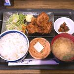 皆の家 - (ﾗﾝﾁ) 鶏から揚げ定食￥800　2023.2.22