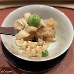 御料理 寺沢 - 穴子と碓井豆の蒸し寿司