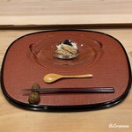 御料理 寺沢 - 栗蟹の剥き身とキャビア