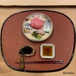 御料理 寺沢 - 大間産天然本鮪のトロに寒鮃と縁側