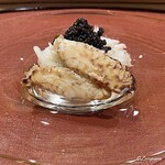 御料理 寺沢 - 栗蟹の剥き身とキャビア