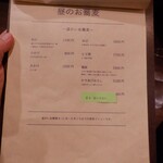 蕎麦前 中手 とうは - メニュー