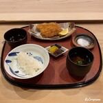御料理 寺沢 - 牡蠣フライと食事一式