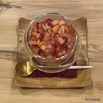 御料理 寺沢 - 苺とブルーチーズのブラマンジェ