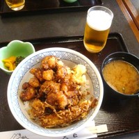 てんぷら天松 日本橋店 - かき揚げ丼全図