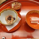 赤坂 菊乃井 - 紅白なますとお赤飯