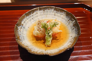 Sushi Zai - 白甘鯛の松笠焼き、タラの芽天ぷら