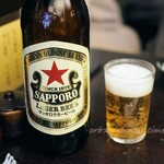 神田まつや - ビール大瓶（赤星）935円