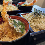 湯桶庵 - ･ざる蕎麦+小天丼(1540円)