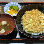 えびらそば - ハイカラ丼･お吸物･漬物