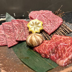 和牛焼肉 伍感 - 希少部位三点盛り