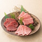 Assortment of three popular types of wagyu beef