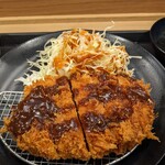 松屋 - せっかくなので、味噌をたっぷり掛けてみましょ…