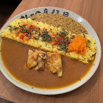 カレーの店 八月 - チキンカレー（キーマトッピング）1500円