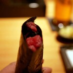 恵比寿 鮨 ふじまさ - マグロの手巻き