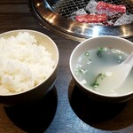 Yakiniku Sumika - ライス、スープ
