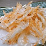 Fried white shrimp