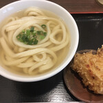 讃岐うどん 幅屋 - あつかけ 650円＋かしわ天 200円＝850円