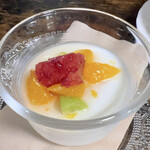 お食事処 だんらん日和 - 本日のランチ(¥1,650) デザート:信州ミルクの杏仁豆富