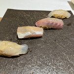 鮨 つむぎ - あじとひらめ