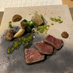 江之浦リトリート 凛門 - 本日のメイン。神奈川産のやまゆり牛。こちらは、完璧な美味しさでございました。