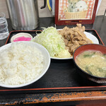 茅橋らーめん - 生姜焼き定食ご飯大盛り（900円）