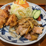 修善寺 no 洋食屋 - 唐揚げと生姜焼き